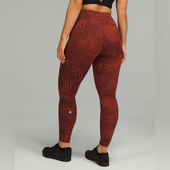 Lululemon Wunder Train Contour Fit Tight 25" Lululemon Ombre Red Multi - size 6 - Picture 5 of 10